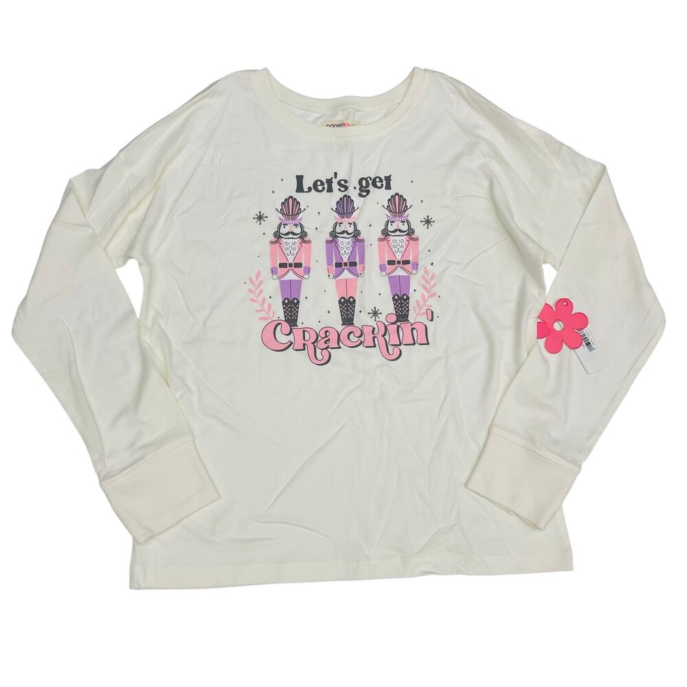 NWT Paperflower Size L (12-14) Let's Get Cracking Tee